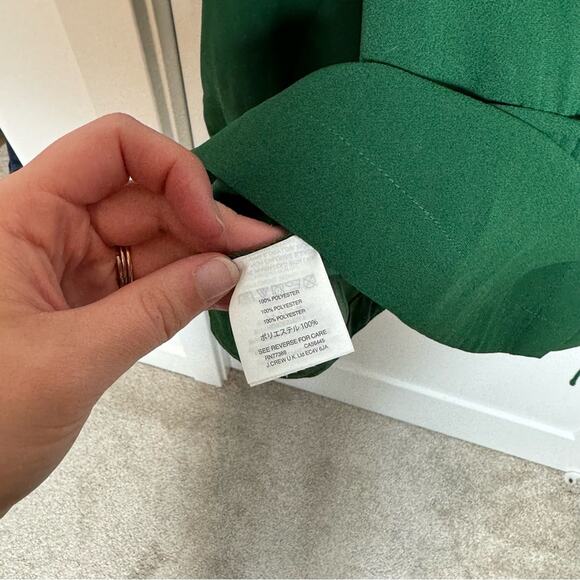 J. Crew Green Wrap Blouse - Picture 7 of 9